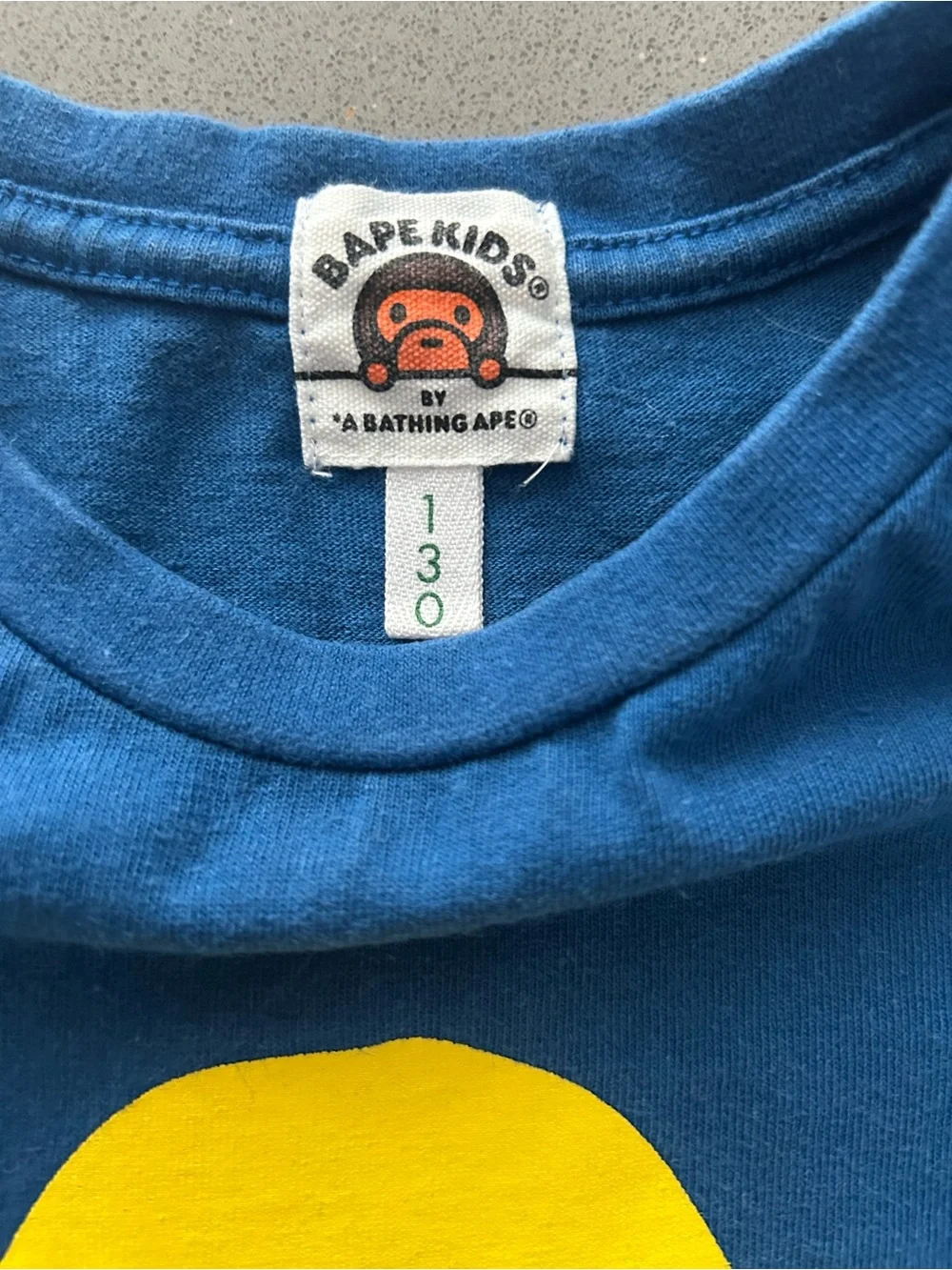 (Sold) Minions x Milo Blue Graphic Tee by A Bathing Ape Size 5-6yrs..